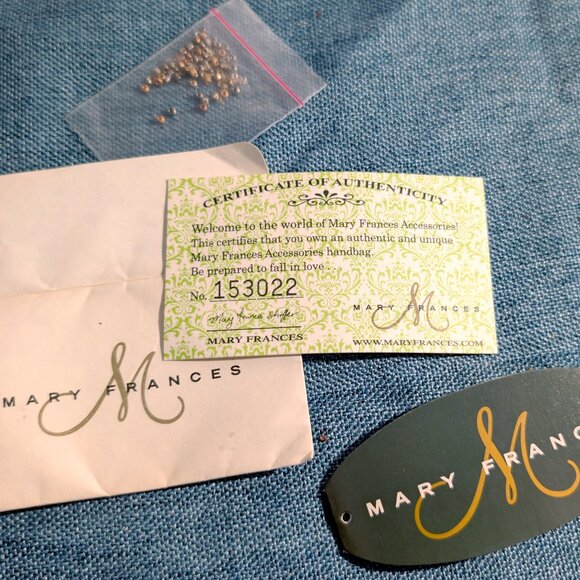 Mary Francis "Take Heart" RARE Clutch or Shoulder Bag - Picture 8 of 9